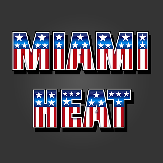 Miami Heat American Captain Logo iron on paper